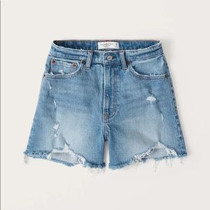 Abercrombie High-Waisted Denim Mom Shorts